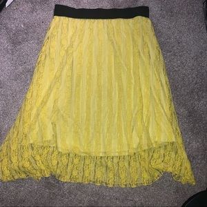 3/$10 Yellow LuLaRoe skirt (L)
